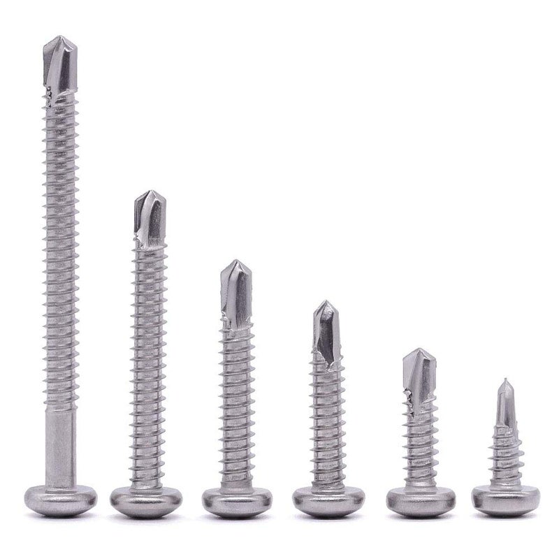 EASTLO #6 x 1/2"" Pan Head Self Drilling Screws  Phillips Drive  410 Stainless Steel Sheet Metal Screws Self Tapping  Dovetail  Pack of 100 - Image 5